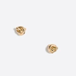 J.Crew Knotted Stud Earrings NWT 22.50 GOLD